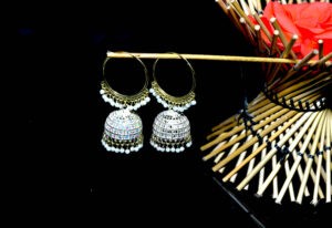 Kundan Bali Jhumka Earrings