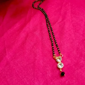 Beautiful AD Black-gold plated Mangalsutra