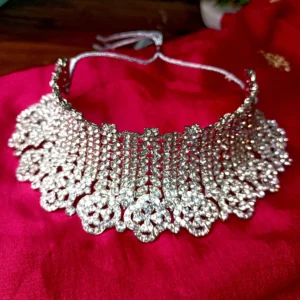 Silver Platted Wedding Necklace Set