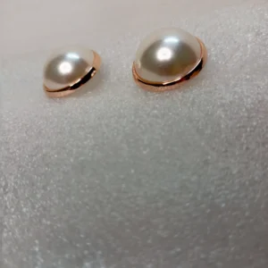 Diva Pearl Plated With Gold Ring Ear studs