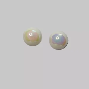 Diva Pearl Plated With Silver Ring Ear Studs