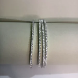 ADIYA JEWLS AD Silver Plated Bangles (set of four bangles)