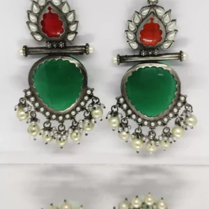 ADIYA JEWLS Oxidised Silver Bollywood Jhumka