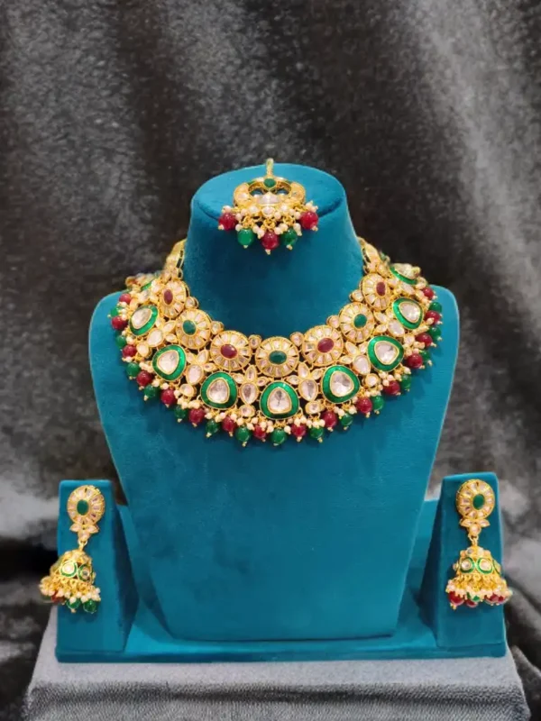 Traditional Kundan Necklace Set,Bridal Kundan Necklace,Ethnic Kundan Jewelry,Kundan Choker Necklace,Designer Kundan Set,Heavy Kundan Bridal Jewelry,Gold-Plated Kundan Necklace,Antique Kundan Necklace Set,Kundan Pendant Set,Wedding Kundan Jewelry,Meenakari Necklace Set,Traditional Meenakari Jewelry,Bridal Meenakari Necklace,Handcrafted Meenakari Set,Meenakari Choker Set,Antique Meenakari Necklace,Colorful Meenakari Jewelry,Meenakari Pendant Necklace,Designer Meenakari Set,Gold-Plated Meenakari Jewelry