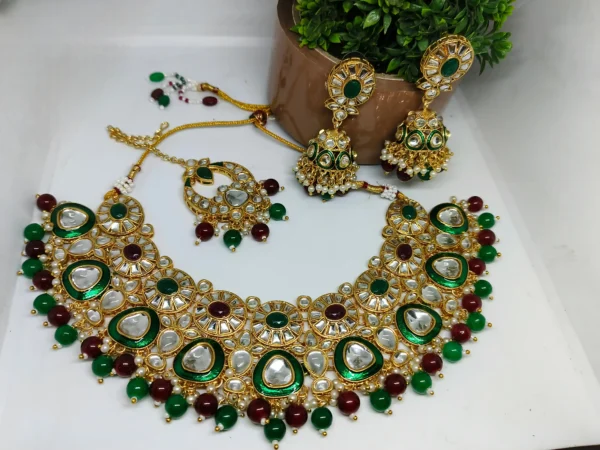 Traditional Kundan Necklace Set,Bridal Kundan Necklace,Ethnic Kundan Jewelry,Kundan Choker Necklace,Designer Kundan Set,Heavy Kundan Bridal Jewelry,Gold-Plated Kundan Necklace,Antique Kundan Necklace Set,Kundan Pendant Set,Wedding Kundan Jewelry,Meenakari Necklace Set,Traditional Meenakari Jewelry,Bridal Meenakari Necklace,Handcrafted Meenakari Set,Meenakari Choker Set,Antique Meenakari Necklace,Colorful Meenakari Jewelry,Meenakari Pendant Necklace,Designer Meenakari Set,Gold-Plated Meenakari Jewelry