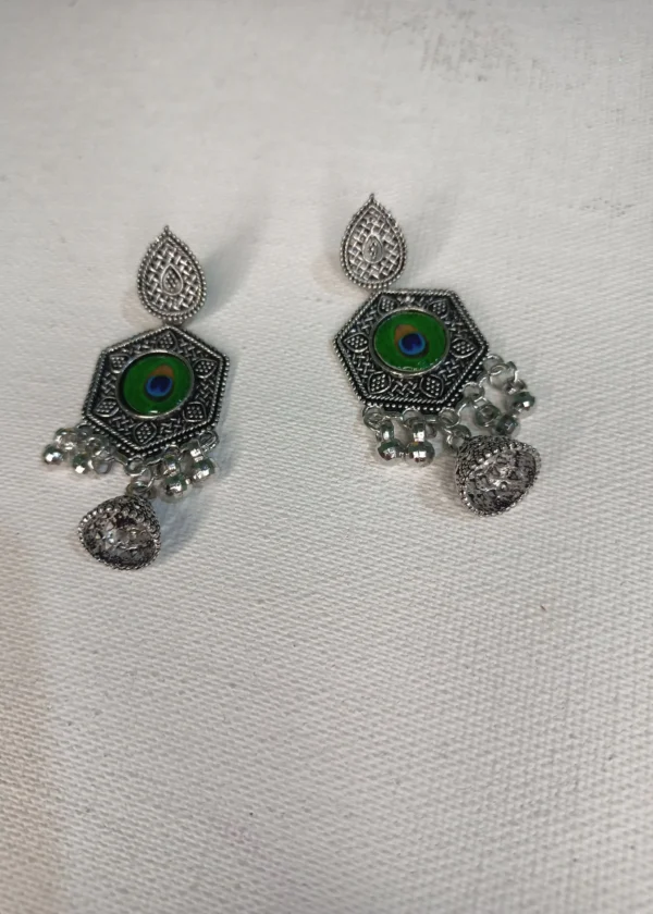 ADIYA JEWLS Oxidised Chand Bali jhumki - Image 4