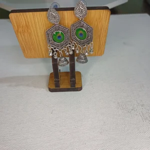 ADIYA JEWLS Oxidised Chand Bali jhumki