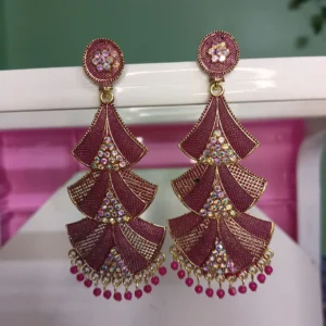 ADIYA JEWLS Rajkot three layer trending earrings