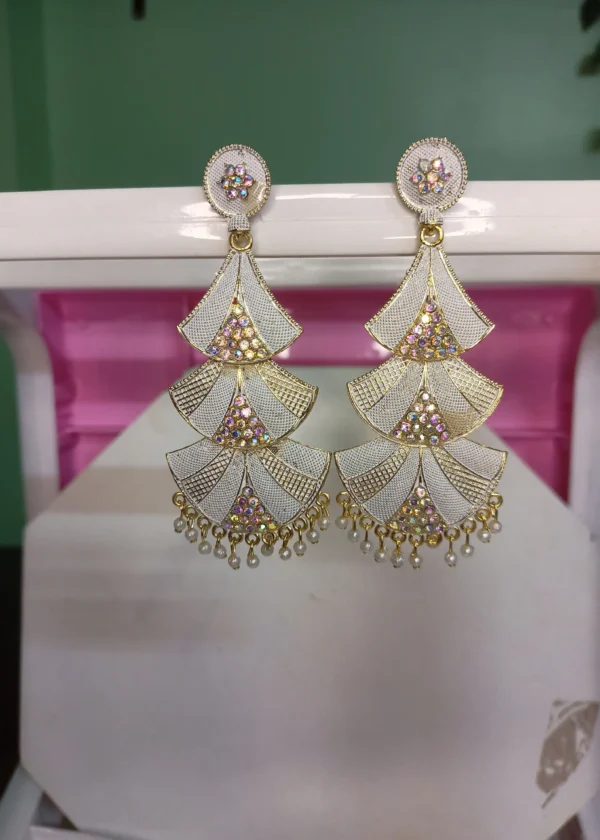 ADIYA JEWLS Rajkot three layer trending earrings - Image 3