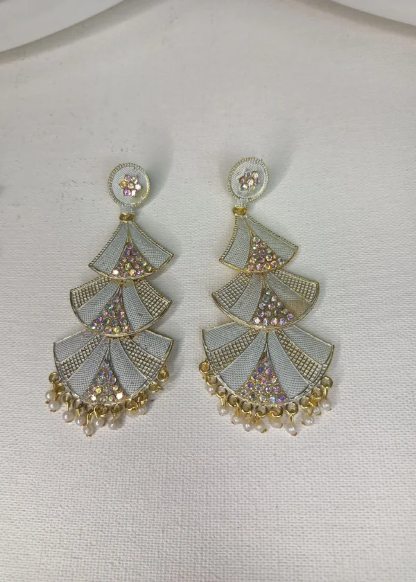 ADIYA JEWLS Rajkot three layer trending earrings - Image 2